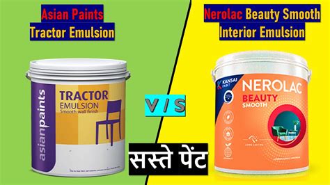 Nerolac Beauty Smooth Interior Emulsion Vs Asian Paints Tractor