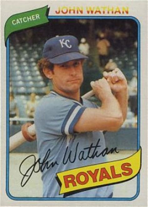 The key cards in this set are 4 rookie cards: 1980 Topps John Wathan #547-yel Baseball Card Value Price Guide