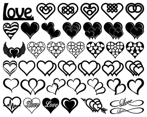 Hearts And Love Signs Dxf Files And Svg Cut Ready For Cnc Machines