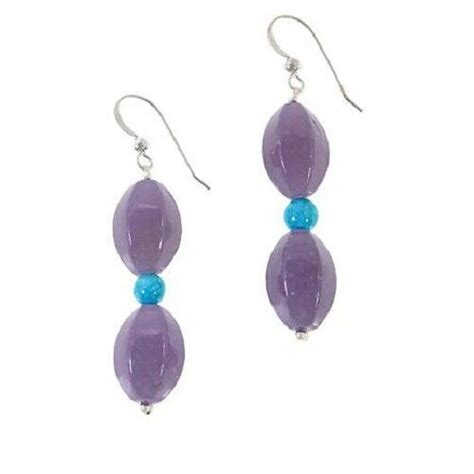 Hsn Jay King Sterling Silver Lepidolite Andean Blue Turquoise Drop