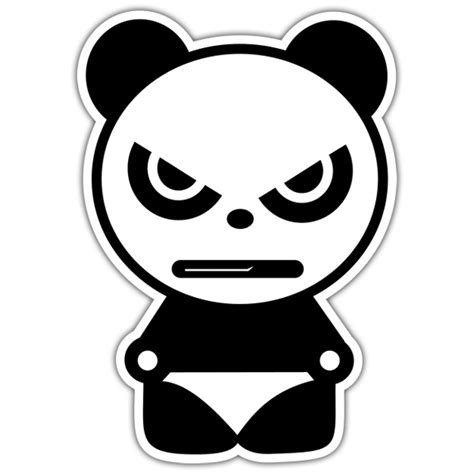 Sticker Bear Panda Angry