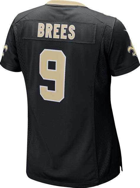 Nike Satin Home Game Jersey New Orleans Saints Drew Brees 9 In Black