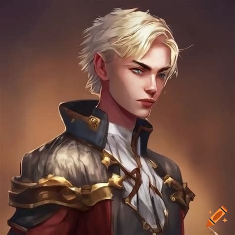 Detailed Character Art Of A Male With Blonde Hair And Brown Eyes