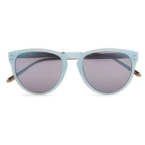 Linda Farrow Womens Matt Sunglasses With Blue Mirror Lens Iris Blue Mirrored Sunglasses