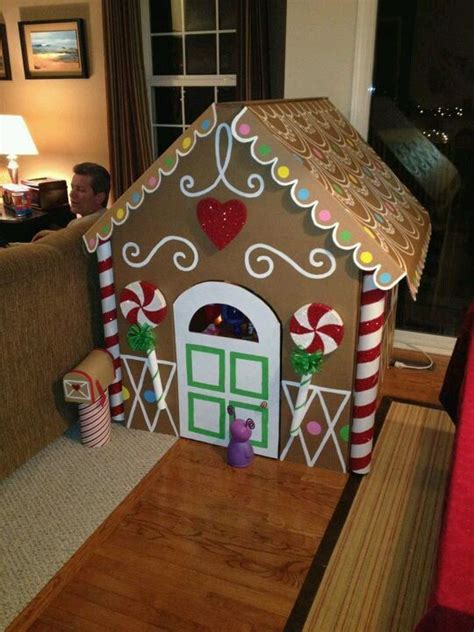 Cardboard Gingerbread House Christmas Diy Cardboard Gingerbread