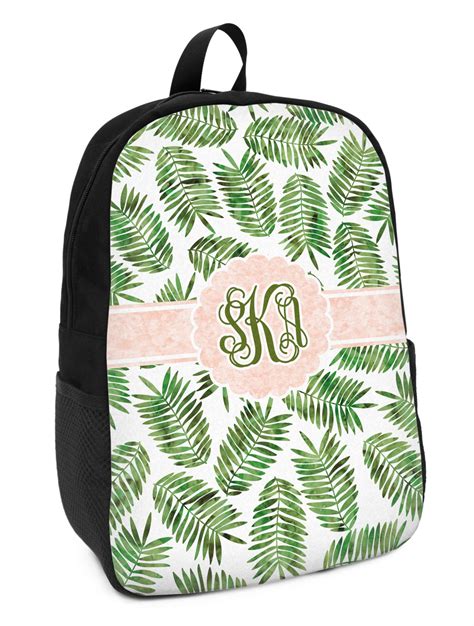 Tropical Leaves Kids Backpack Personalized Youcustomizeit