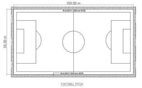 Football Court Cad Drawing