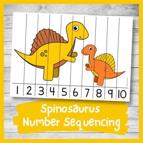 Spinosaurus Number Sequencing Puzzle 1 10 Printable Pdf Nurtured