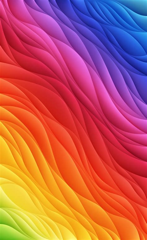 Colourful Waves Rainbow Colourful Colors Abstract Art In 2019