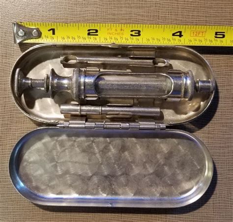 Antique Medical Syringe Kit Hypodermic Case 2 Antique Price Guide