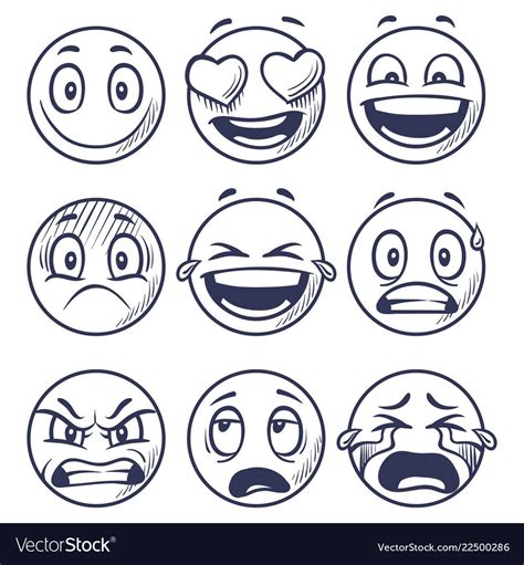 Emoji Drawings Drawing Cartoon Faces Lach Smiley Face Doodles