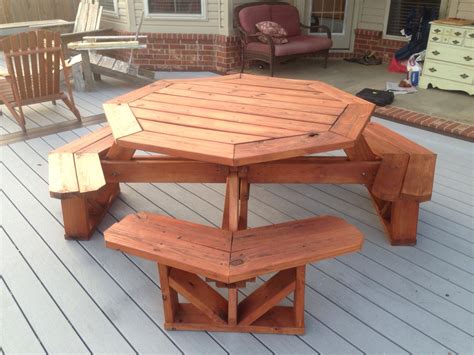 Hexagonal Picnic Table Diy Outdoor Furniture