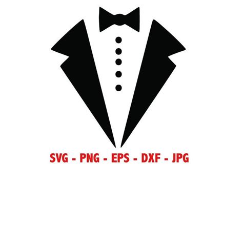 Tuxedo Bow Tie Instant Download Svg Png Eps Dxf  Etsy Tuxedo Bow
