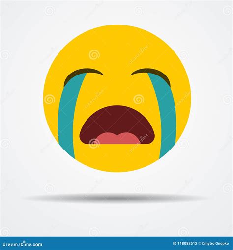 Crying Emoticon Vector Icon Isolated Emoji Tear Symbol Vector Eps 10