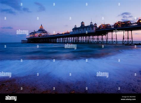 Dusk At Eastbourne Pier East Sussex England Uk Stock Photo Alamy