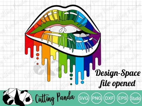 Rainbow Drip Lips Svg Drip Lips Svg Rainbow Lips Svg Lips Etsy