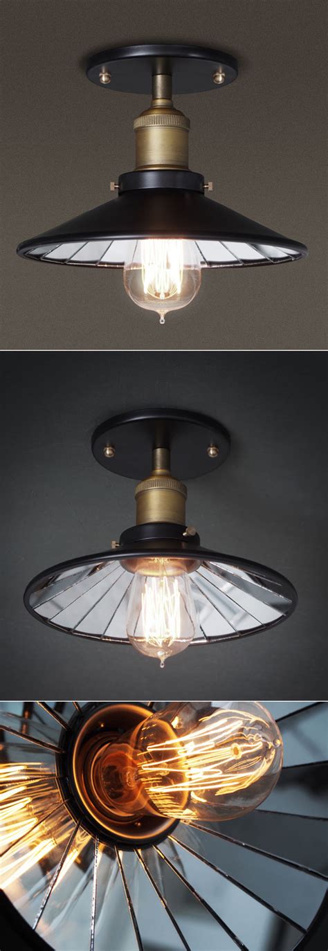 Retro Industrial Led Ceiling Light Metal Edison Bulb Light Bedroom