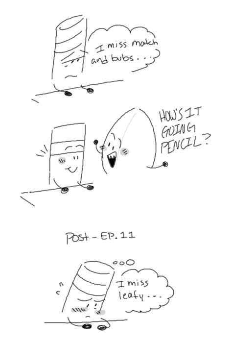 Pencil is a female contestant in battle for dream island , battle for dream island again , and battle for bfdi. bfb leafcil | Tumblr