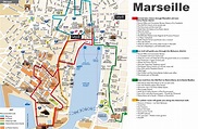 Marseille tourist attractions map - Ontheworldmap.com