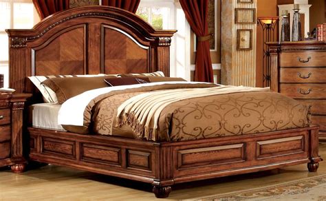 Bellagrand Antique Tobacco Oak Queen Bed From Furniture Of America