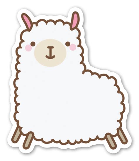 Die cut Cute Llama - @ StickerApp Shop