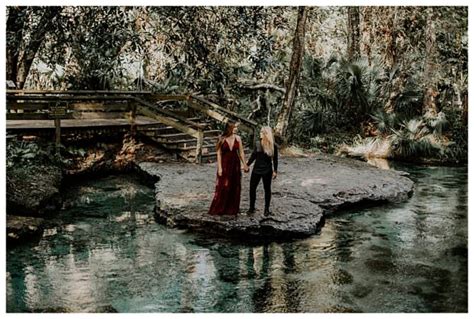 a romantic floridian natural springs engagement shoot love inc maglove inc mag