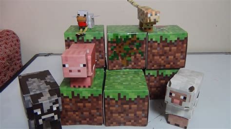 Easy To Build Paper Craft Minecraft Animal Mobs 16701 Youtube