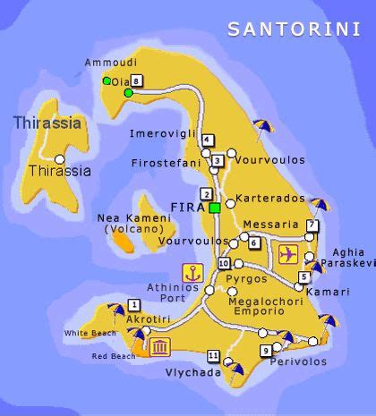 Driving Map Santorini Greece Greece Travel Guide Greece Cruise