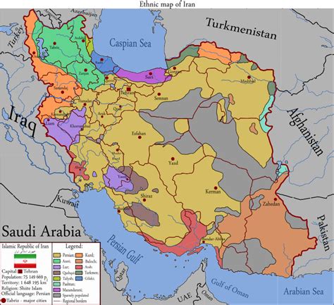 Ethnic Map Of Iran By Justheh On Deviantart