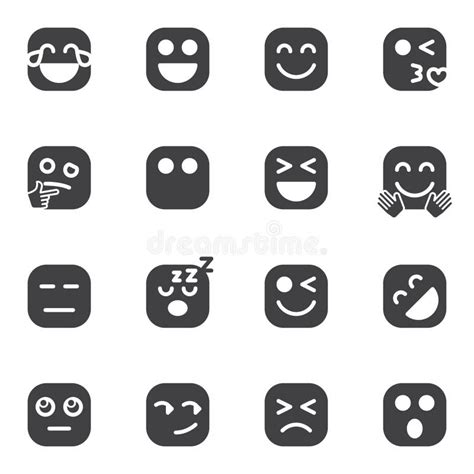 Set Di Icone Vettoriali Di Emoticon Illustrazione Vettoriale Illustrazione Di Confuso Gridi