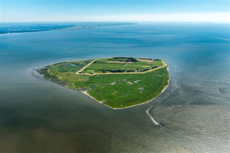 Luftaufnahme Insel Neuwerk Küstenbereich Der Nordsee Insel Neuwerk