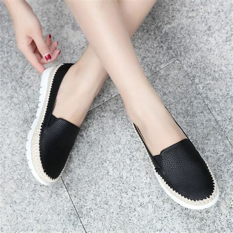 Youyedian 2019 Spring Ladies Flat Shoes Black Casual Women Shoes