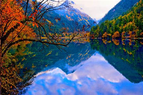 Jiuzhaigou Mirror Lake Learn Chinese Mirror Lake National Parks