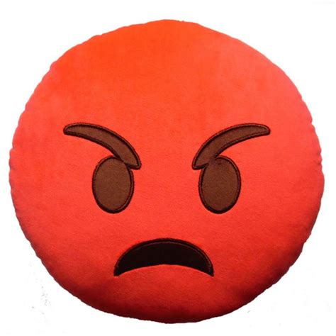Home Decoration Red Angry Emoji Home Office Emoticon Emoji Cushion