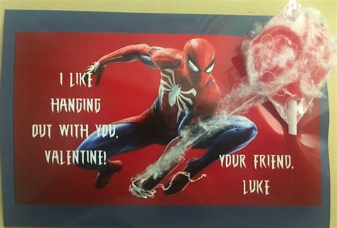Spiderman Valentines Day Card Set Of 5 Etsy