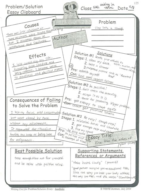 Problem Solving Essay Assignment — Problem Solution Essay Topic Ideas