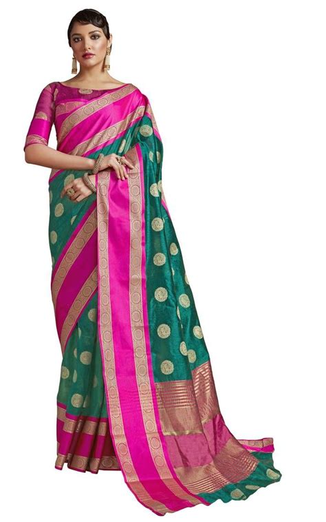 Green Woven Raw Silk Saree With Blouse Fashion House 2667025 Raw Silk Saree Saree