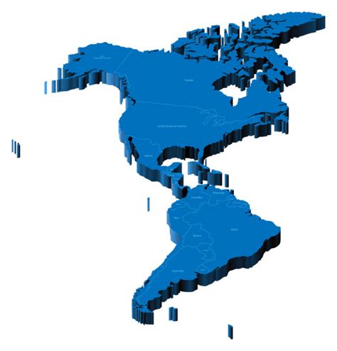 3d Mapa De America Latina Vector Grafico Vectorial C Ildogesto Imagen