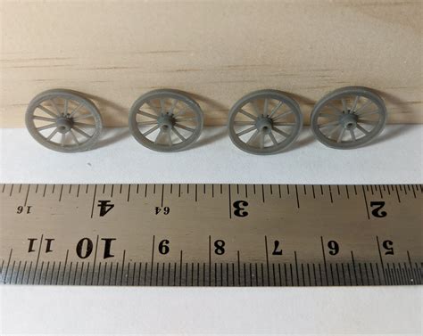 148 Scale 1800s Small Wagon Wheel Set X4 Unpainted Etsy
