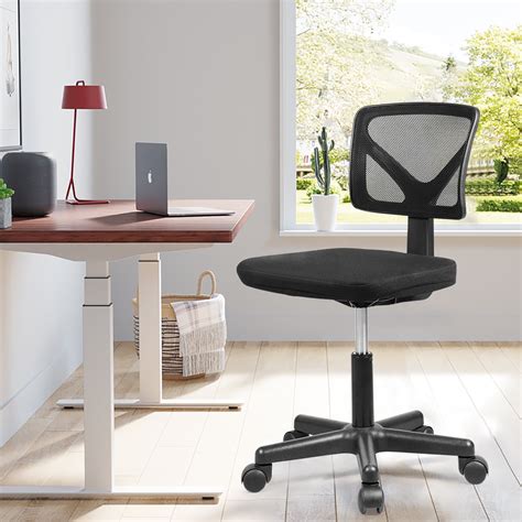 Yoyomax Armless Mesh Desk Chair Low Back Ergonomic Home Office Task