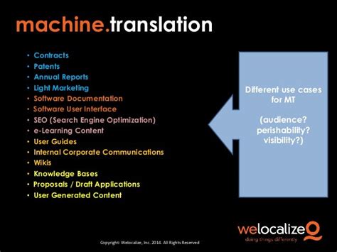 Welocalize Machine Translation Post Editing Basics Course I