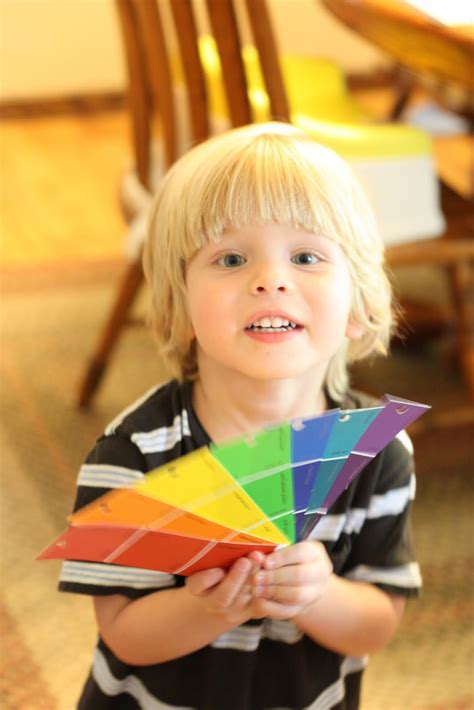 Paint Sample Rainbow Fan I Can Teach My Child