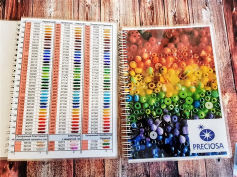 Color Chart Beads Preciosa 100 Seed Beads Sample Color Card Etsy