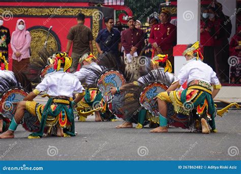 Indonesian Perform Traditional Kuda Lumping Jaranan Dance On Grebeg