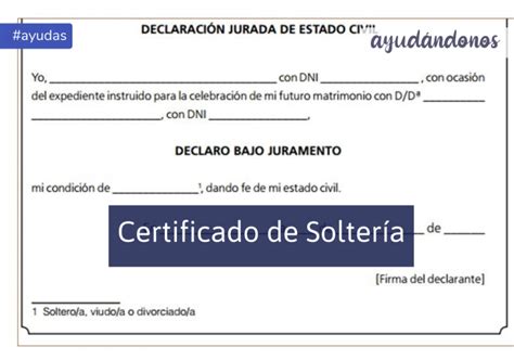 Solicitud De Certificado De Solteria Instituciones Sociales Images My