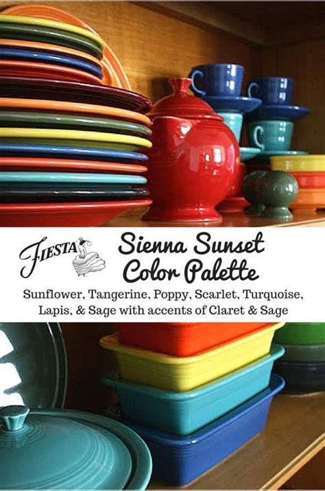Fiesta Dinnerware Sienna Sunset Color Palette Featuring New 2016