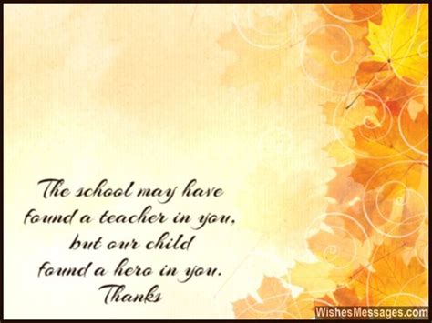 Thank You Messages To Teachers From Parents Notes And Quotes Message