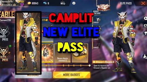 Meaning, it is not free and must be repurchased for every new pass that becomes available.if you buy an elite pass, it will only last for the period of that specific pass. Free fire new elite pass camplite|all items claim - YouTube