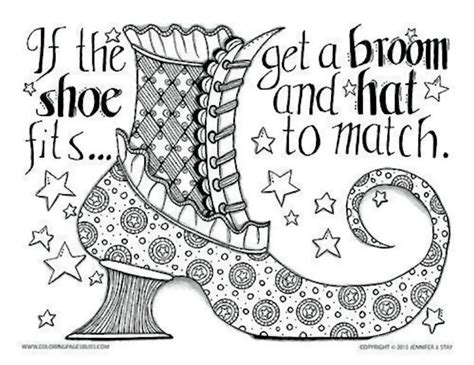 Witches Shoes Coloring Page Coloring Pages