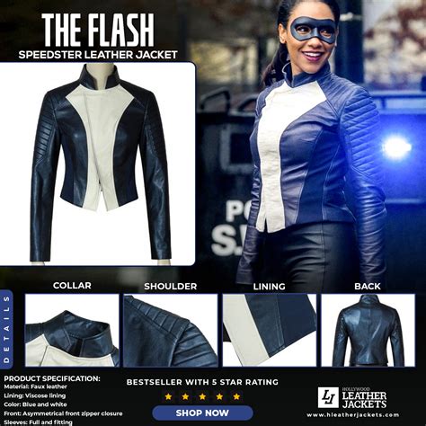 Iris West Jacket From The Flash By Candice Patton